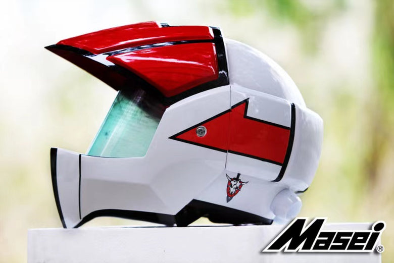 Robotech & Macross Motorcycle Harley Bike HELMET (Red/Yellow/Blue)