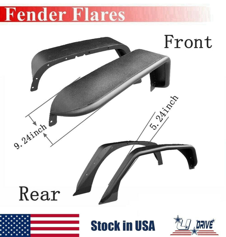 Jeep Wrangler Fender Flares 2007-2018 in textured black... By SuperDriveUSA City Of Industry LA