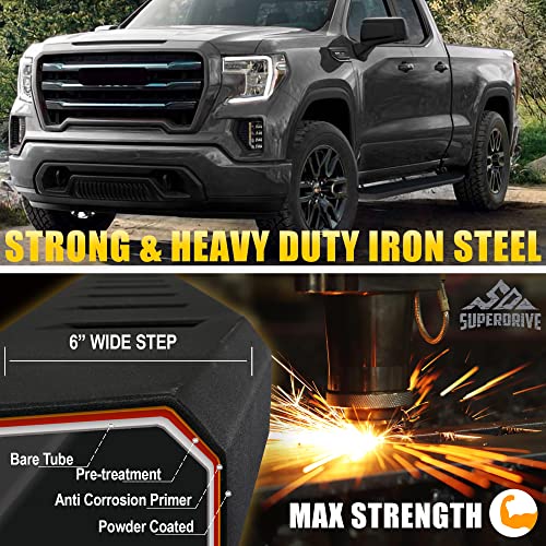 6'' Running Boards Compatible with 1999-2016 Ford F-250/350/450/550HD SuperDuty SuperCab