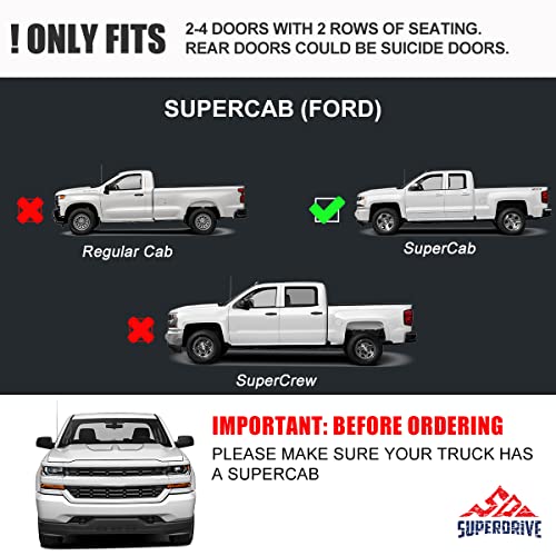 6'' Running Boards Compatible with 1999-2016 Ford F-250/350/450/550HD SuperDuty SuperCab