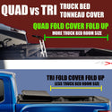 6.5 Feet Quad Fold Hard Truck Bed Tonneau Cover Fits 2014-2018 Silverado