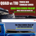 5.2 Feet Quad Fold Hard Truck Bed Tonneau Cover Fits 2015-2018 Chevy Colorado